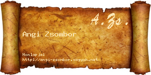 Angi Zsombor névjegykártya